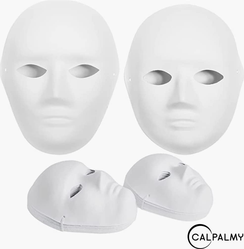 Creative Paper Mache Masks 14-Pack DIY Craft Art