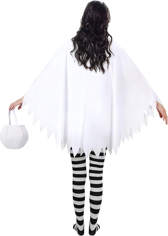 Premium Ghost Costume for Women 4-Piece Halloween Set
