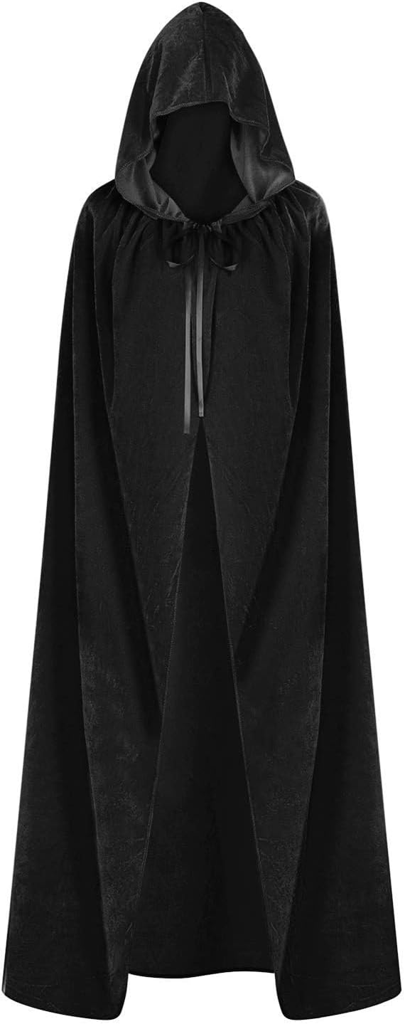 Hooded Cloak for Halloween 59-Inch Velvet