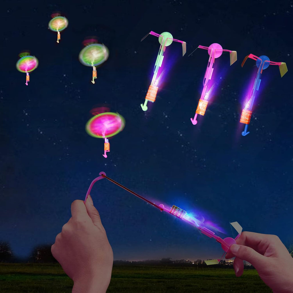 Flying 50-Pack LED Glow Helicopter Drones Toys