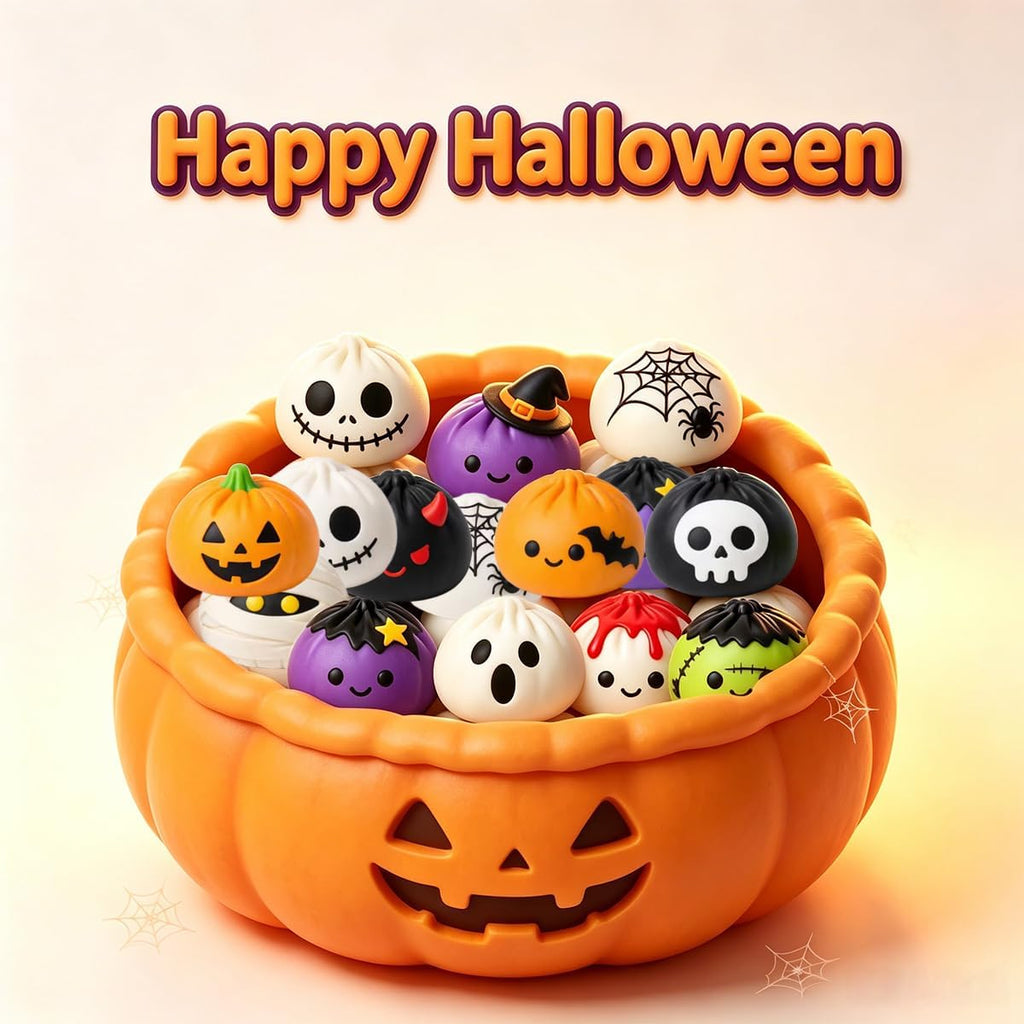 Festive Halloween Squishy Toys Goodie Bags Bulk Set