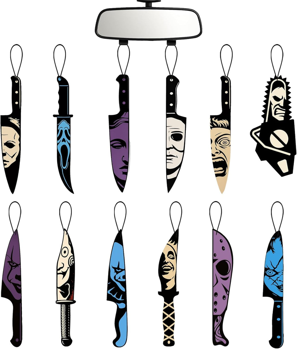 Spooky Horror Car Air Fresheners 12-Pack Auto