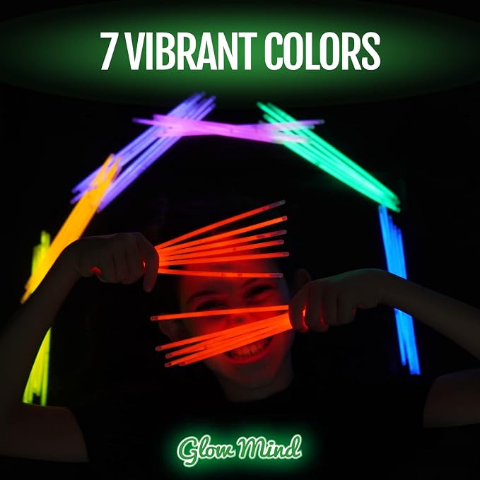 Glowing Glow Sticks Bulk 100-Pack Party LED