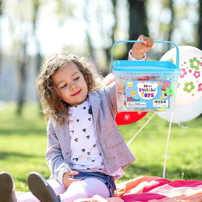 Massive 80-Piece Mochi Squishy Toys Bulk Set