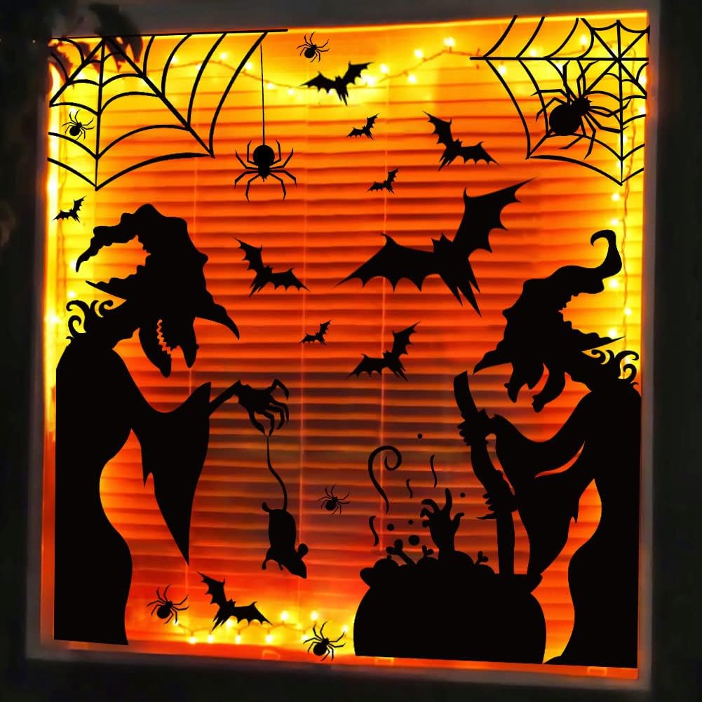 Spooky 44-Piece Halloween Window Clings Decals