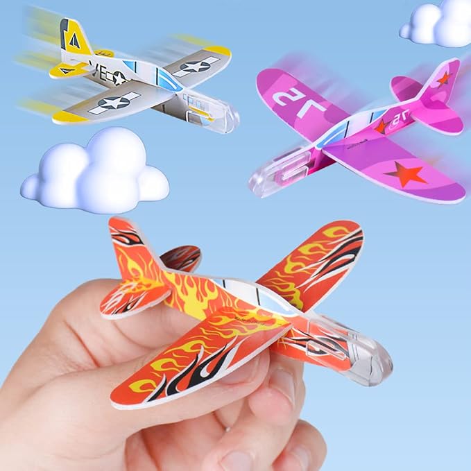 Fun 50-Piece Foam Glider Planes Kids Flying Toys