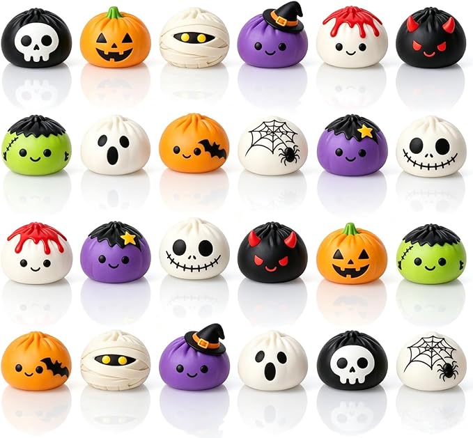 Festive Halloween Squishy Toys Goodie Bags Bulk Set