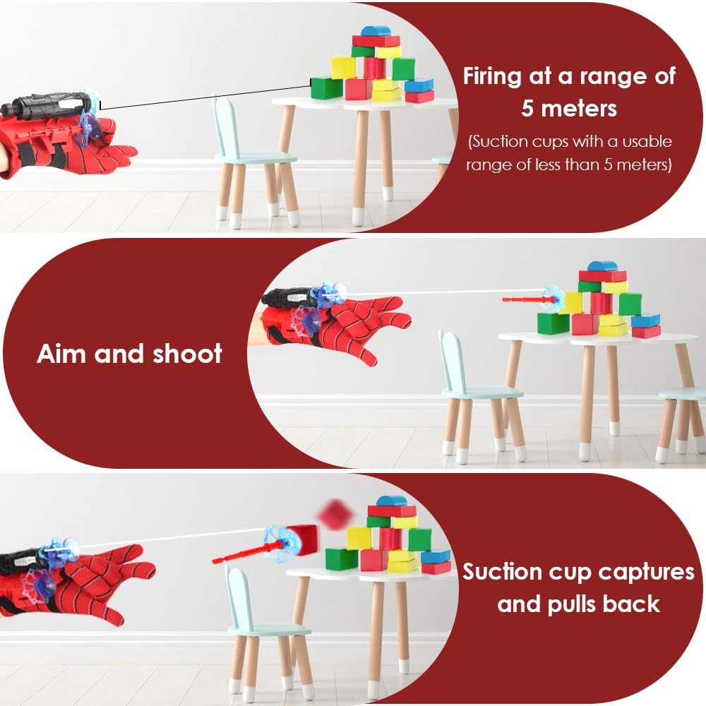 Interactive Spider Web Shooter Toy Kids Role Play