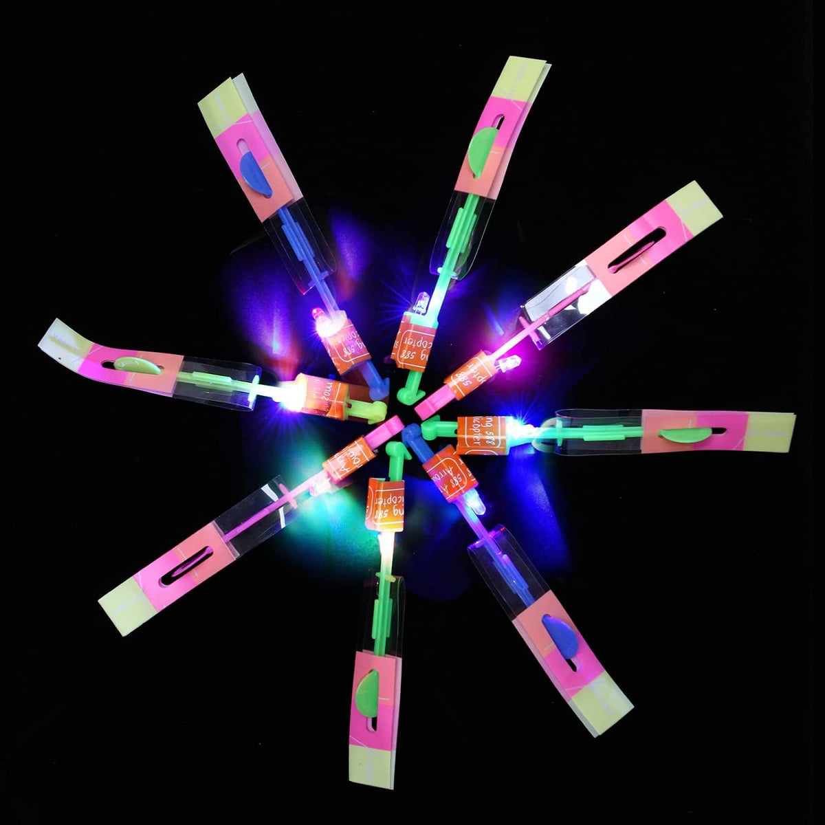 Flying 50-Pack LED Glow Helicopter Drones Toys