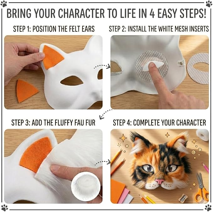Creative Therian Mask Kit 37-Piece DIY Animal