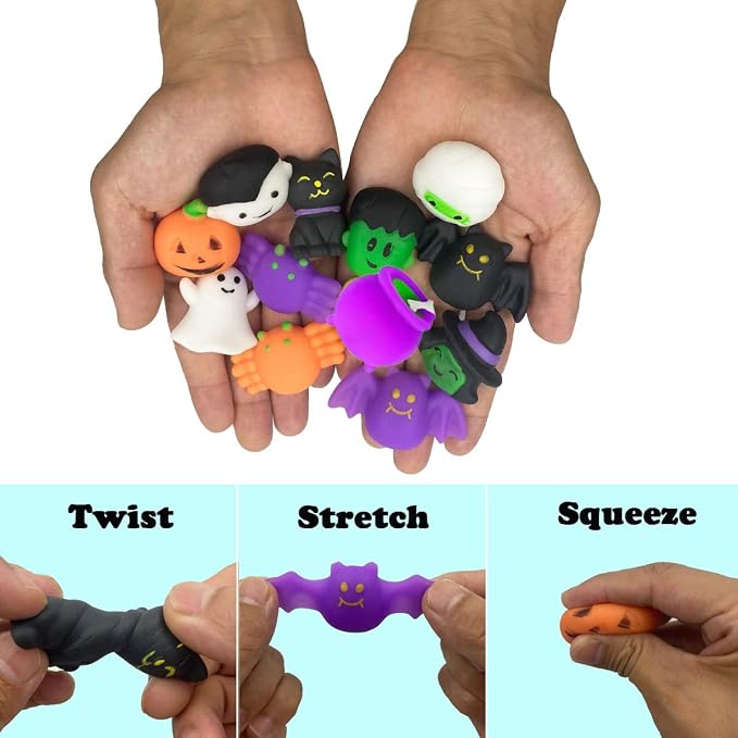 Halloween Squishy Toys 24-Piece Mochi