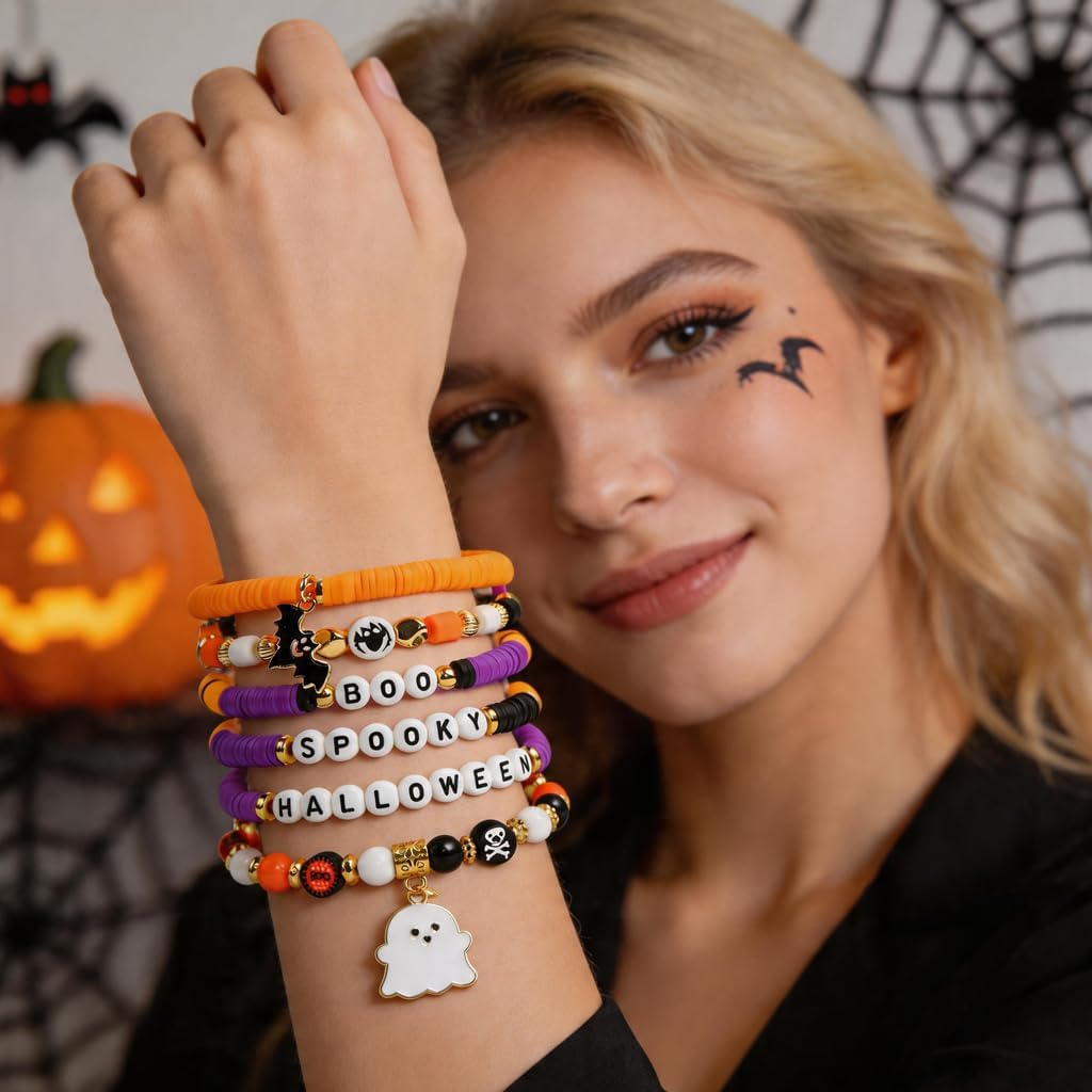 Festive Holiday Charm Bracelets 6-Pack Celebration