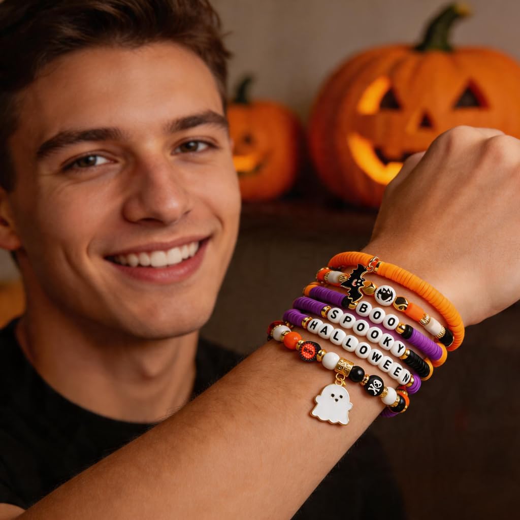 Festive Holiday Charm Bracelets 6-Pack Celebration