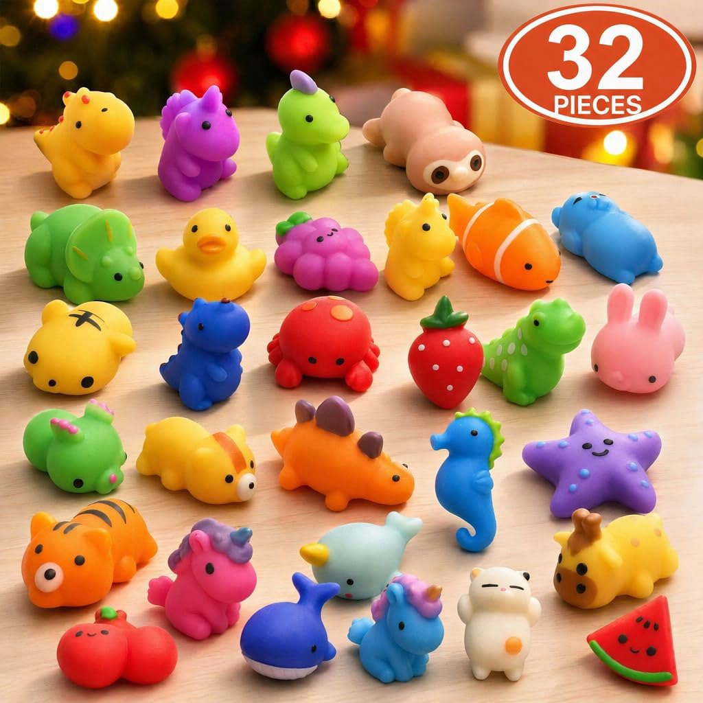 Adorable 32-Pack Mochi Squishy Toys Play Set
