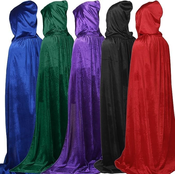 Hooded Cloak for Halloween 59-Inch Velvet