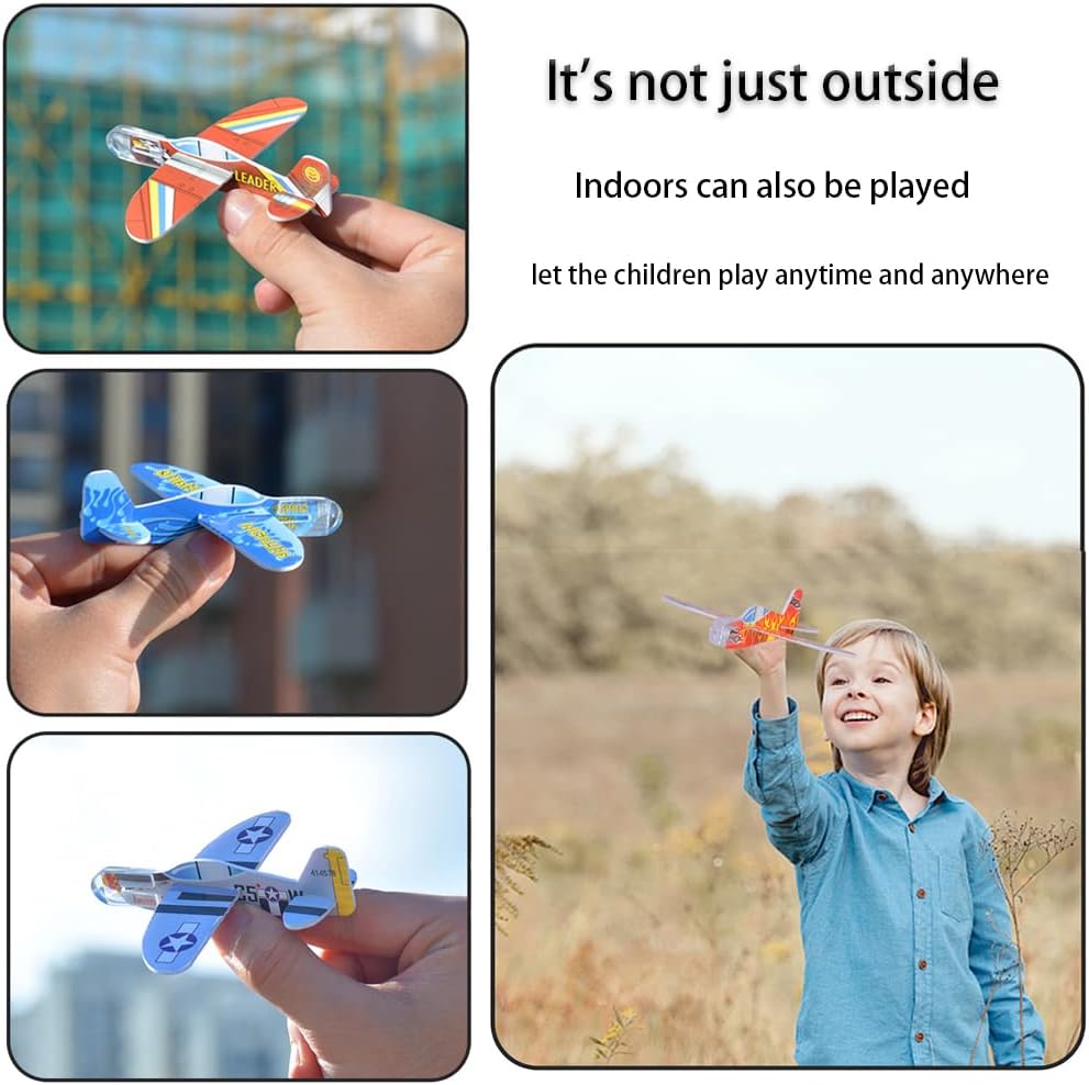 Fun 50-Piece Foam Glider Planes Kids Flying Toys
