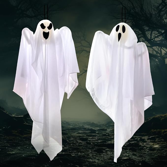 2-Pack Halloween Hanging Ghost Outdoor