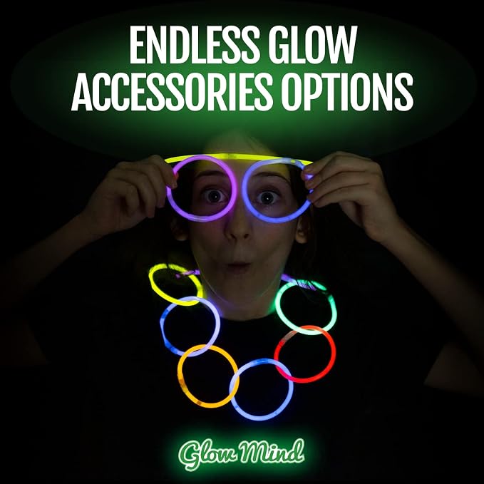 Glowing Glow Sticks Bulk 100-Pack Party LED