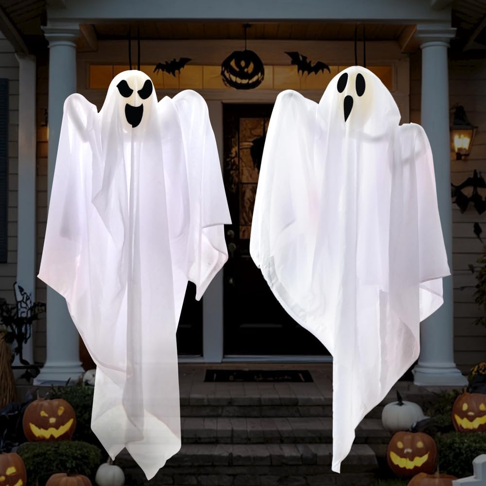 2-Pack Halloween Hanging Ghost Outdoor