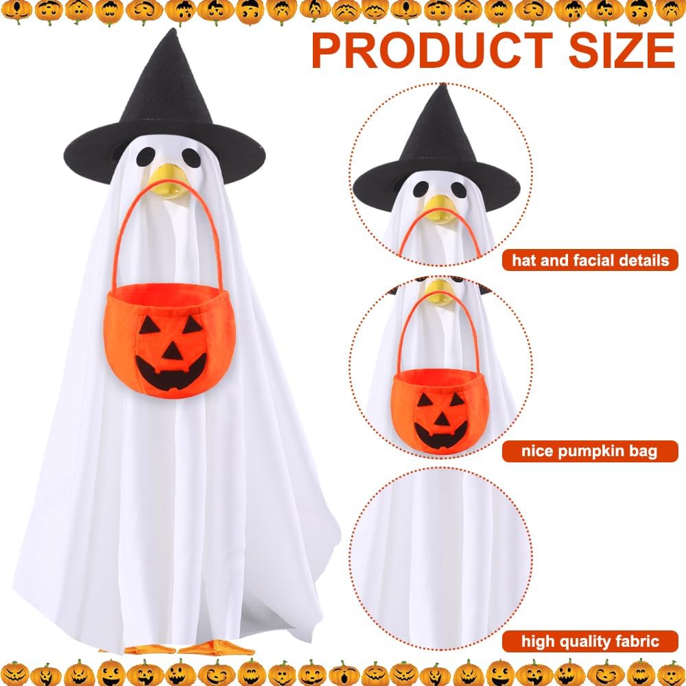 Halloween Goose Outfit Witch Cape Hat Decor