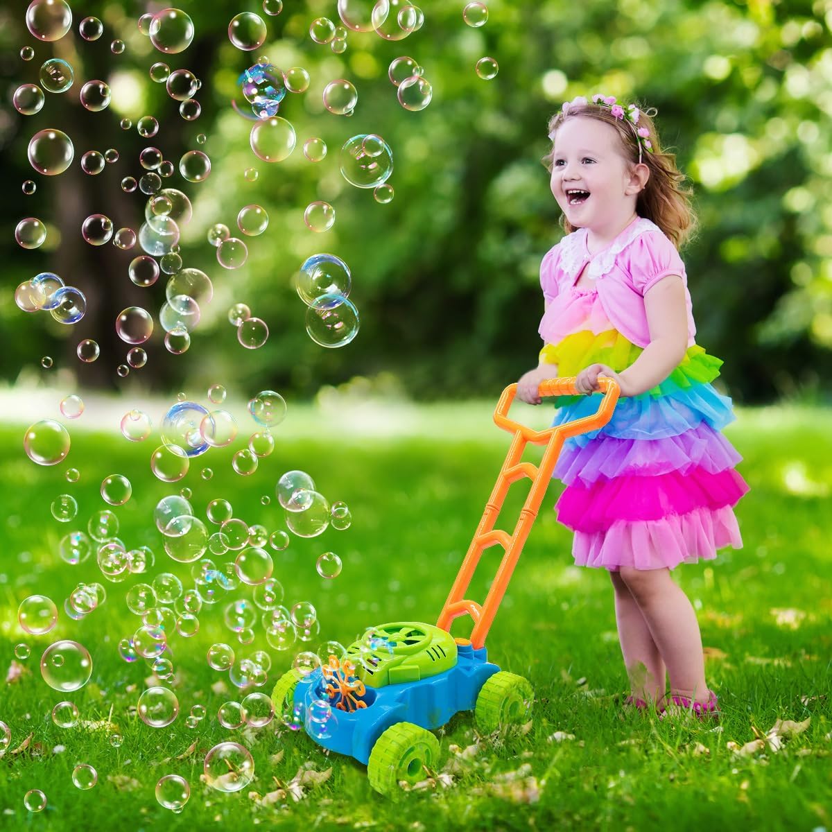 Playful Bubble Lawn Mower Toddler Outdoor Toy