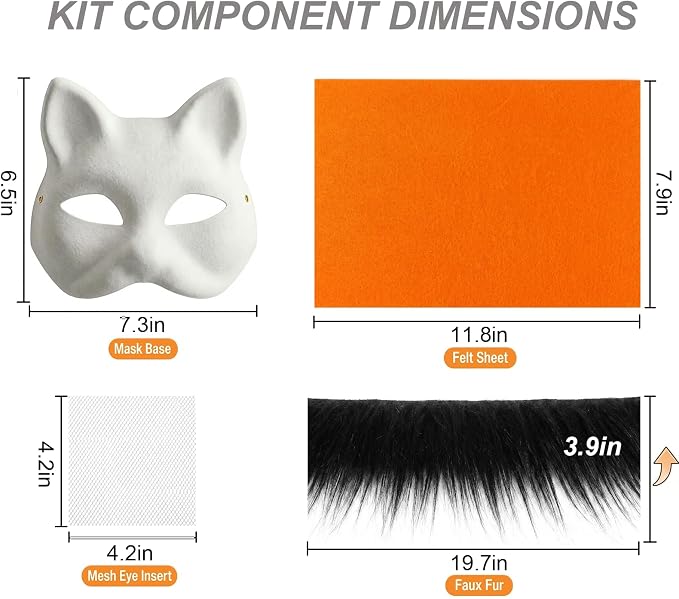Creative Therian Mask Kit 37-Piece DIY Animal