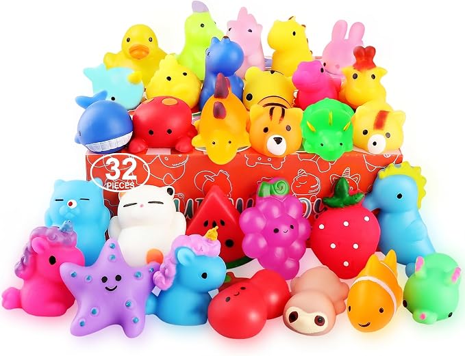 Adorable 32-Pack Mochi Squishy Toys Play Set