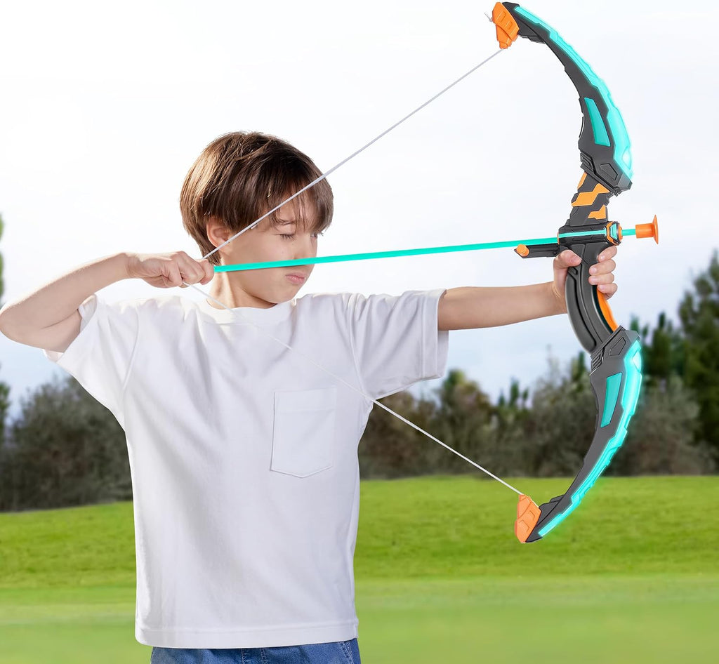 Action Kids Bow and Arrow Set LED Suction Arrows