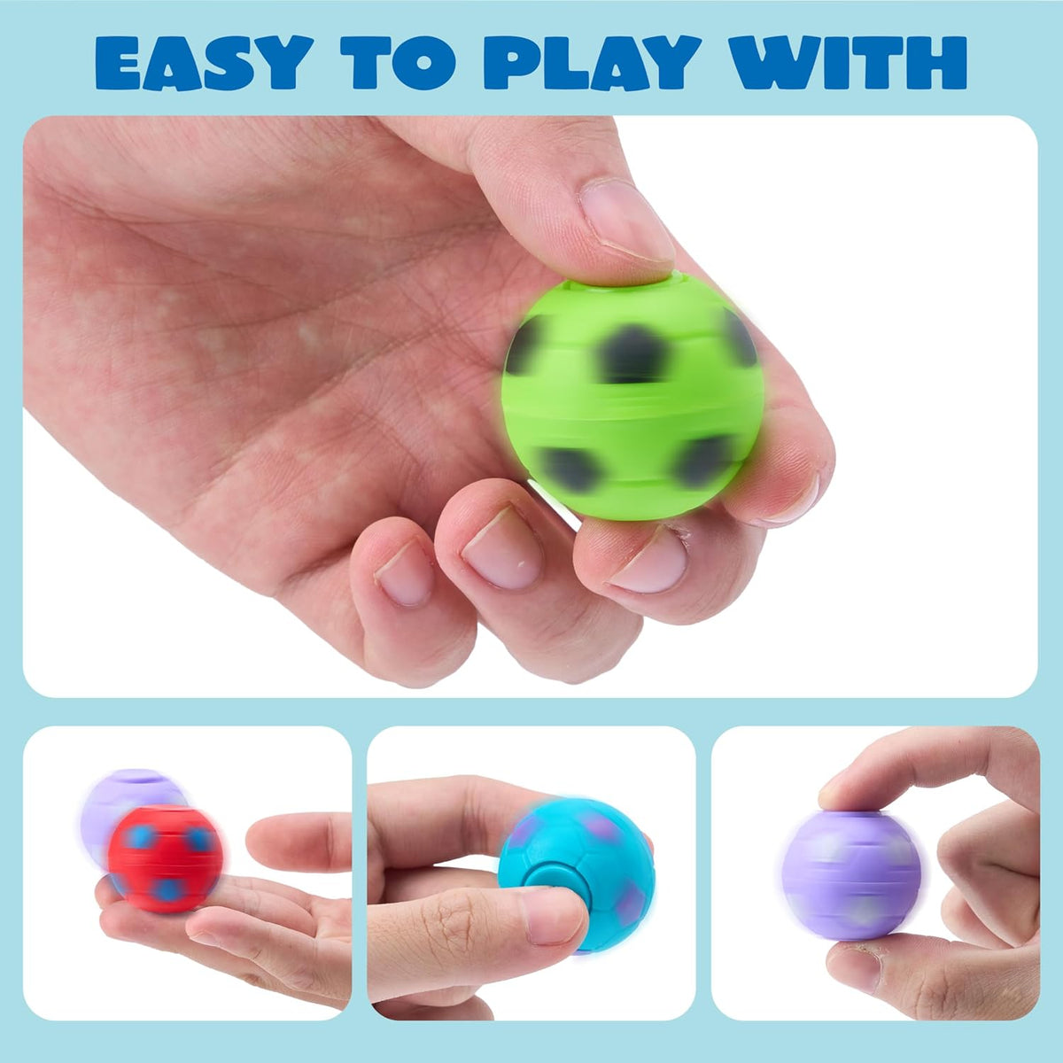 Athletic 36-Pack Soccer Fidget Spinners Party Favors