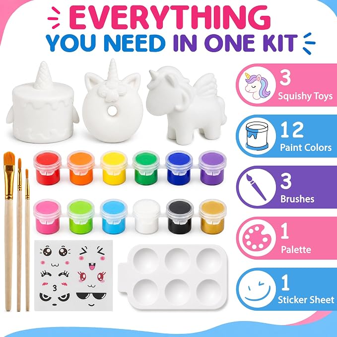 Creative Paint Your Own Squishies DIY Craft Kit