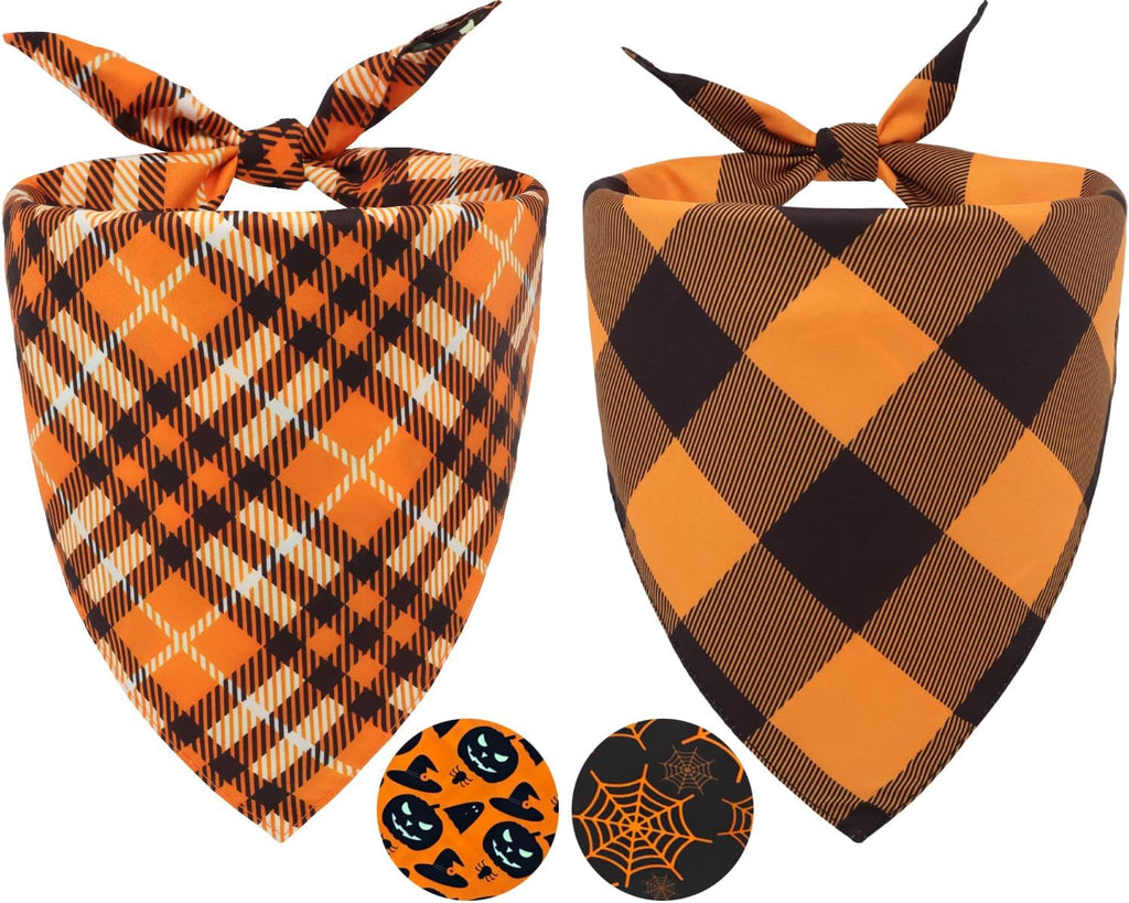 Halloween Dog Bandanas 2-Pack Reversible
