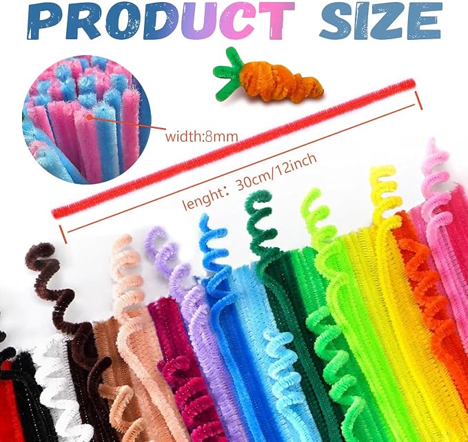200-Piece Pipe Cleaners Purple Chenille