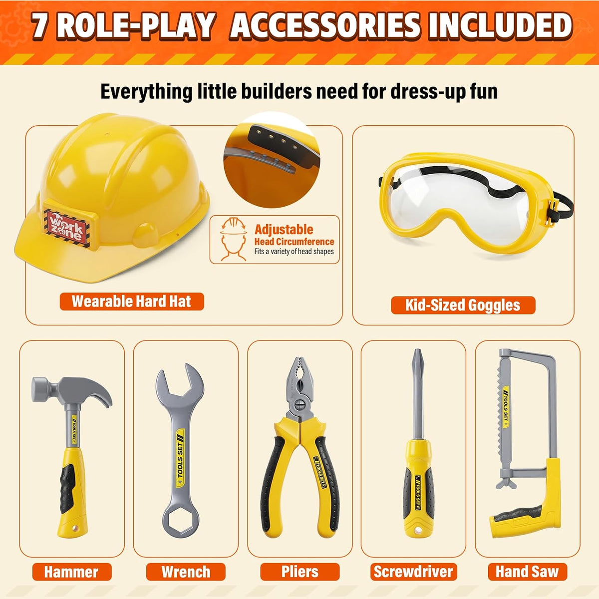 Toddler Tool Set Ages 3-5 Construction