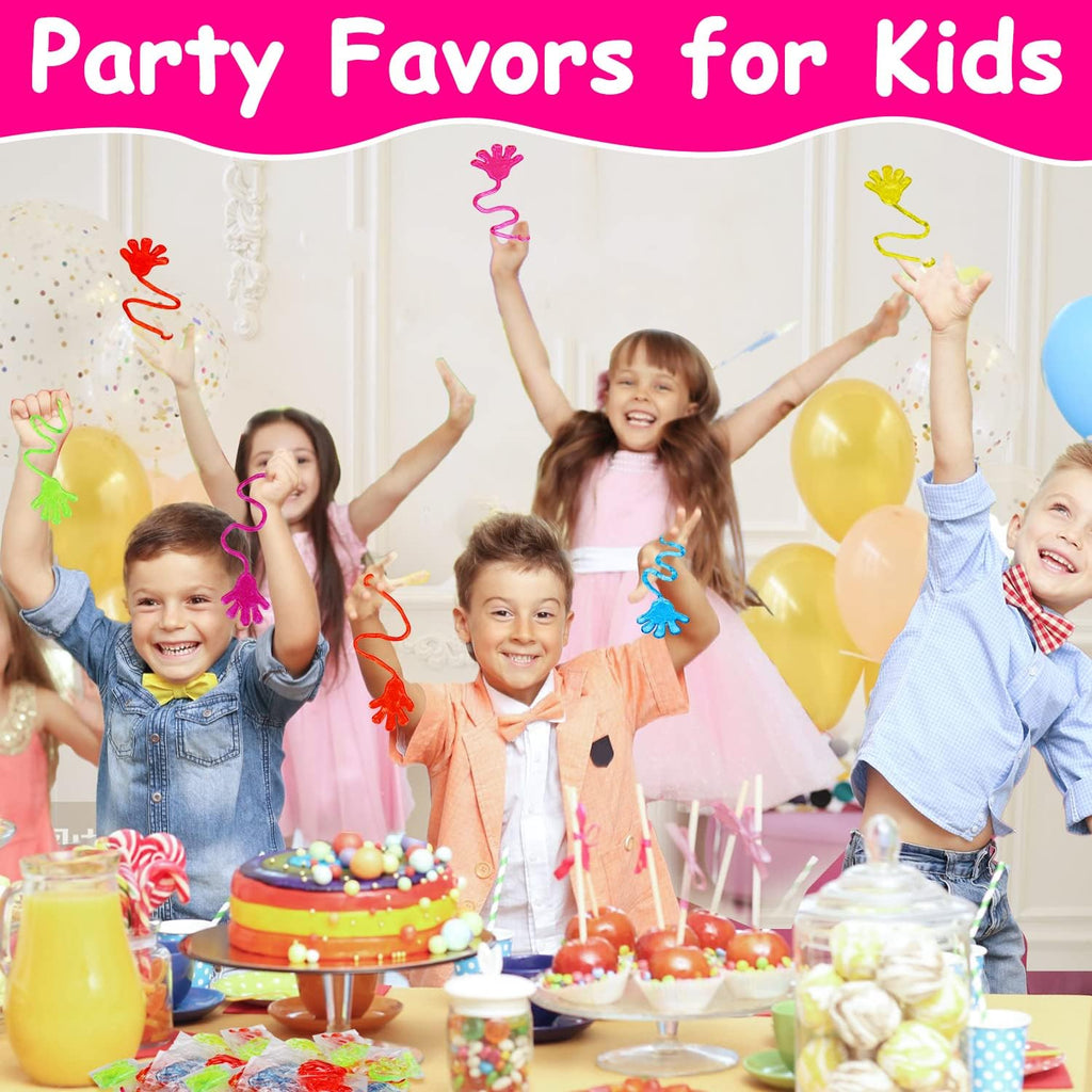 Bulk 100-Pack Sticky Hands Party Favors Set