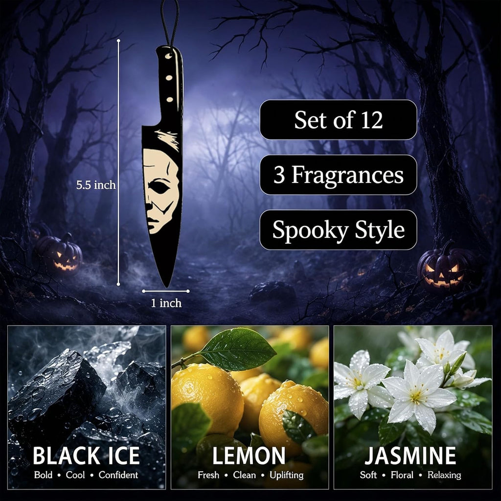 Spooky Horror Car Air Fresheners 12-Pack Auto