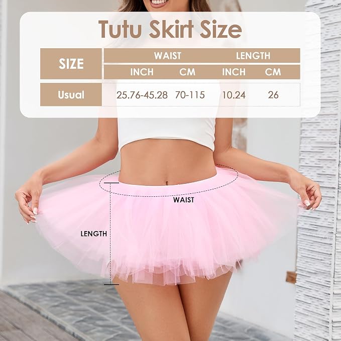 Premium 5-Layer Fluffy Tutu Skirt Costume