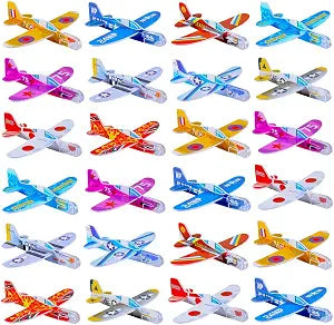 Fun 50-Piece Foam Glider Planes Kids Flying Toys