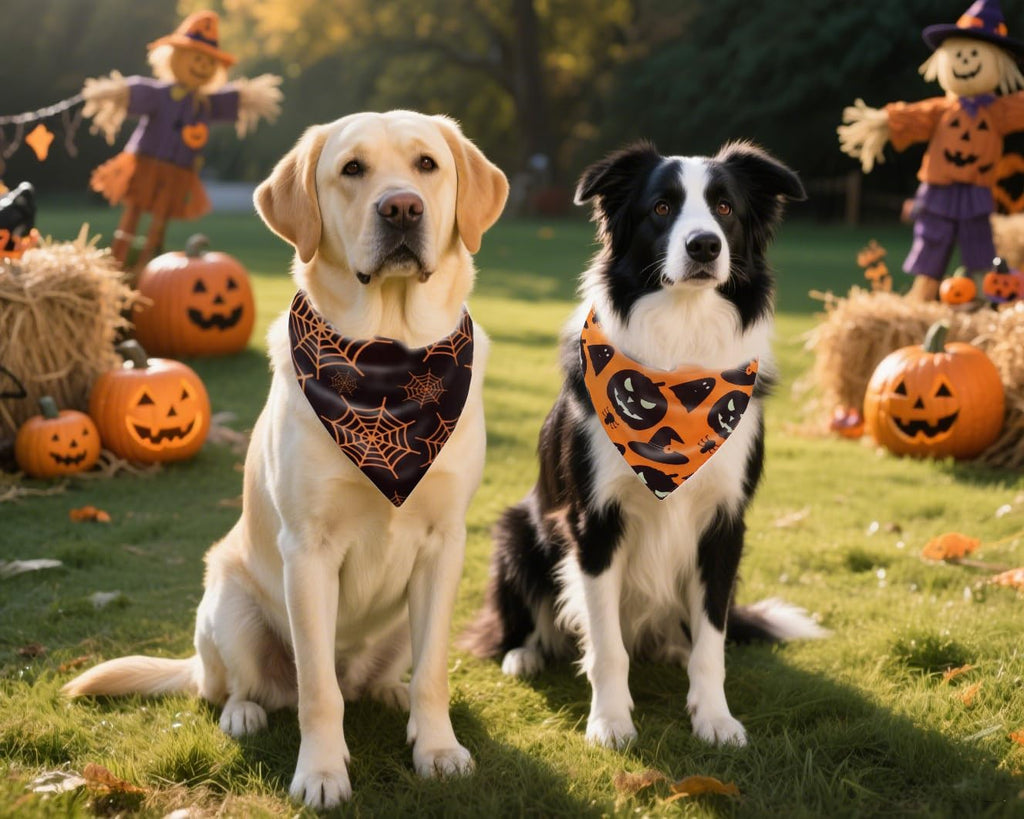 Halloween Dog Bandanas 2-Pack Reversible