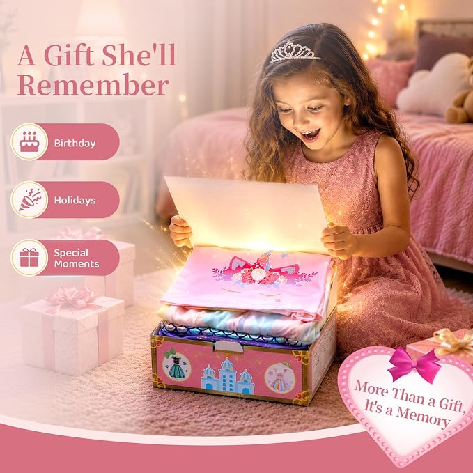 Princess Dress Up Trunk 4-Piece Set Girls