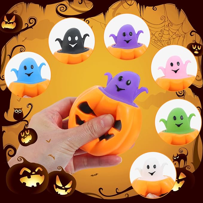 Spooky Halloween Pumpkin Squishy Party Toy Festive