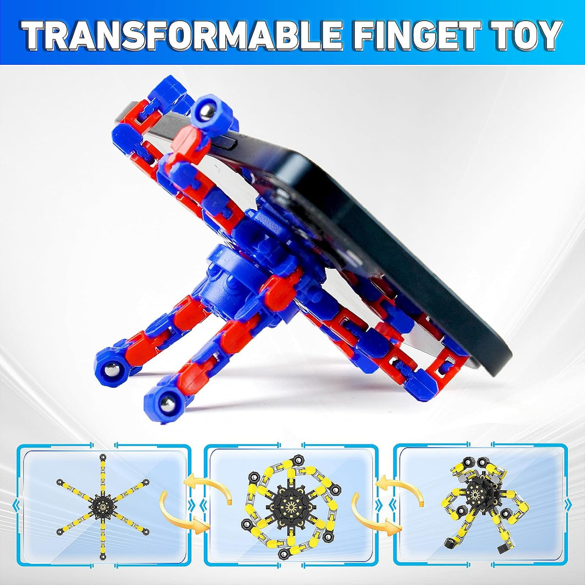 Transformable Fidget Spinner 9-Pack Sensory