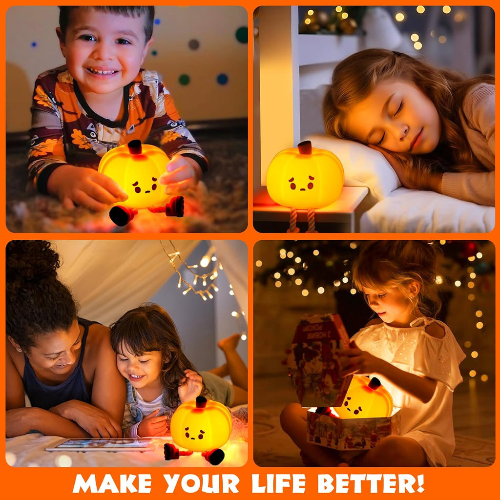 Glowing Pumpkin Night Light Dimmable LED Lamp