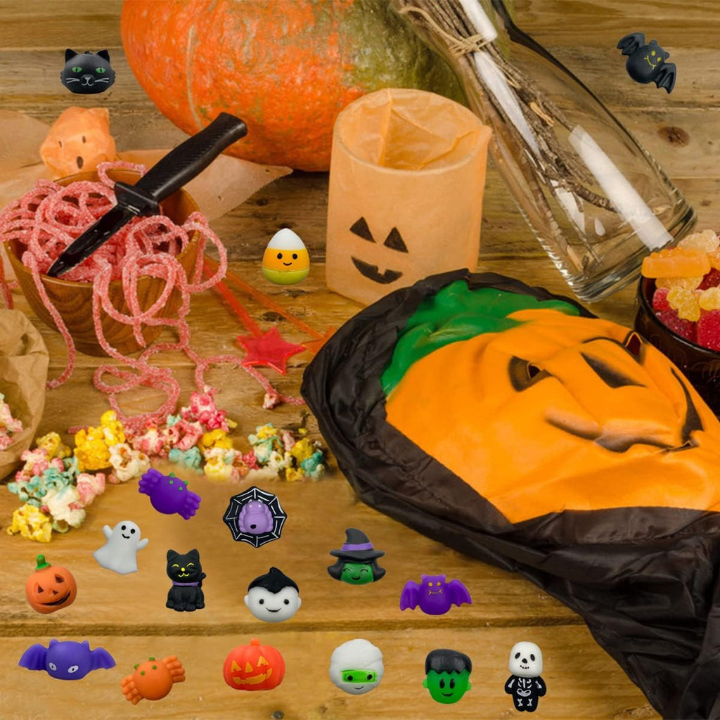 Spooky 100-Pack Halloween Squishy Toys Bulk Favors