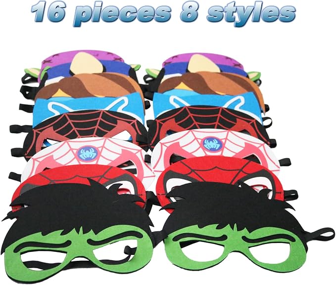 Kids 16-Pack Costume Masks Pretend Play Party