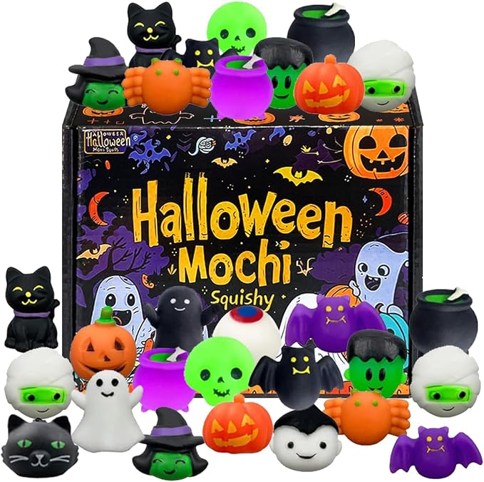 Halloween Squishy Toys 24-Piece Mochi