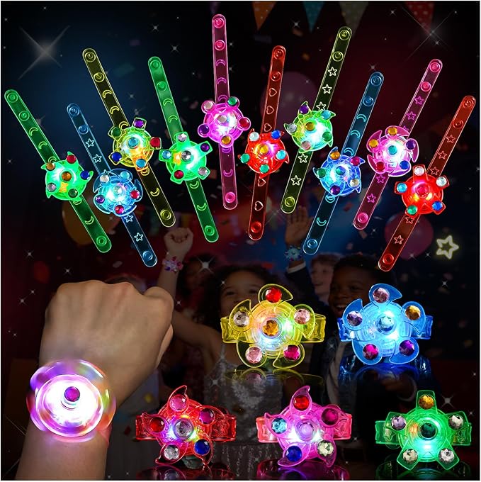 24-Pack LED Fidget Spinner Bracelets