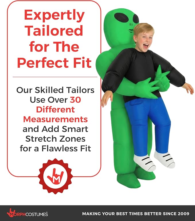 Alien Costume for Kids Inflatable Green