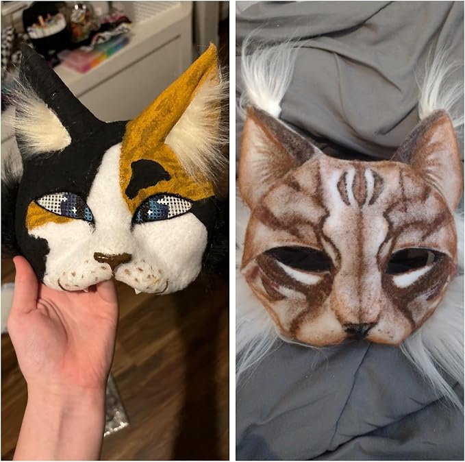 Adorable Cat Masks 10-Pack White DIY Cosplay