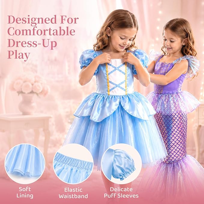 Princess Dress Up Trunk 4-Piece Set Girls