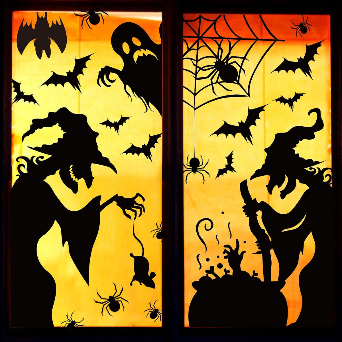 Spooky 44-Piece Halloween Window Clings Decals
